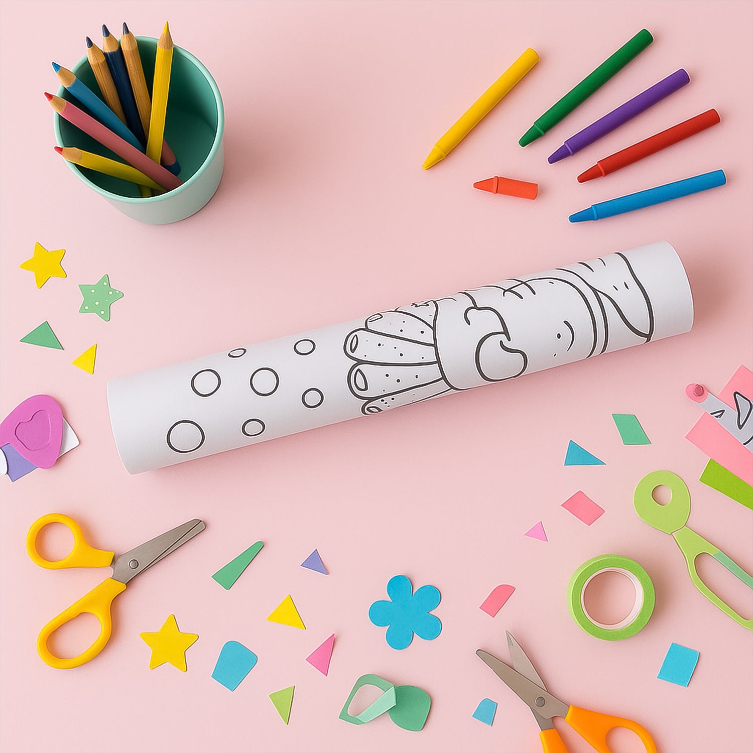 Fun And Educational Coloring Roll (1 Pc)