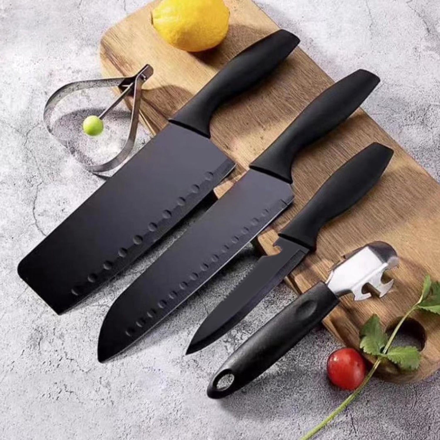 5910 5-piece Forged Kitchen Chef Cutlery Stainless Steel Knife Set Chopping Knife Chef Knife Utility Knife Butcher Knife (5pc)