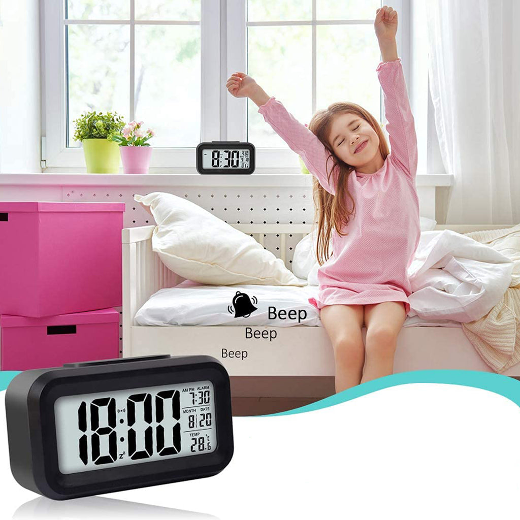 Digital Lcd Alarm Clock With Backlight (1 Pc)