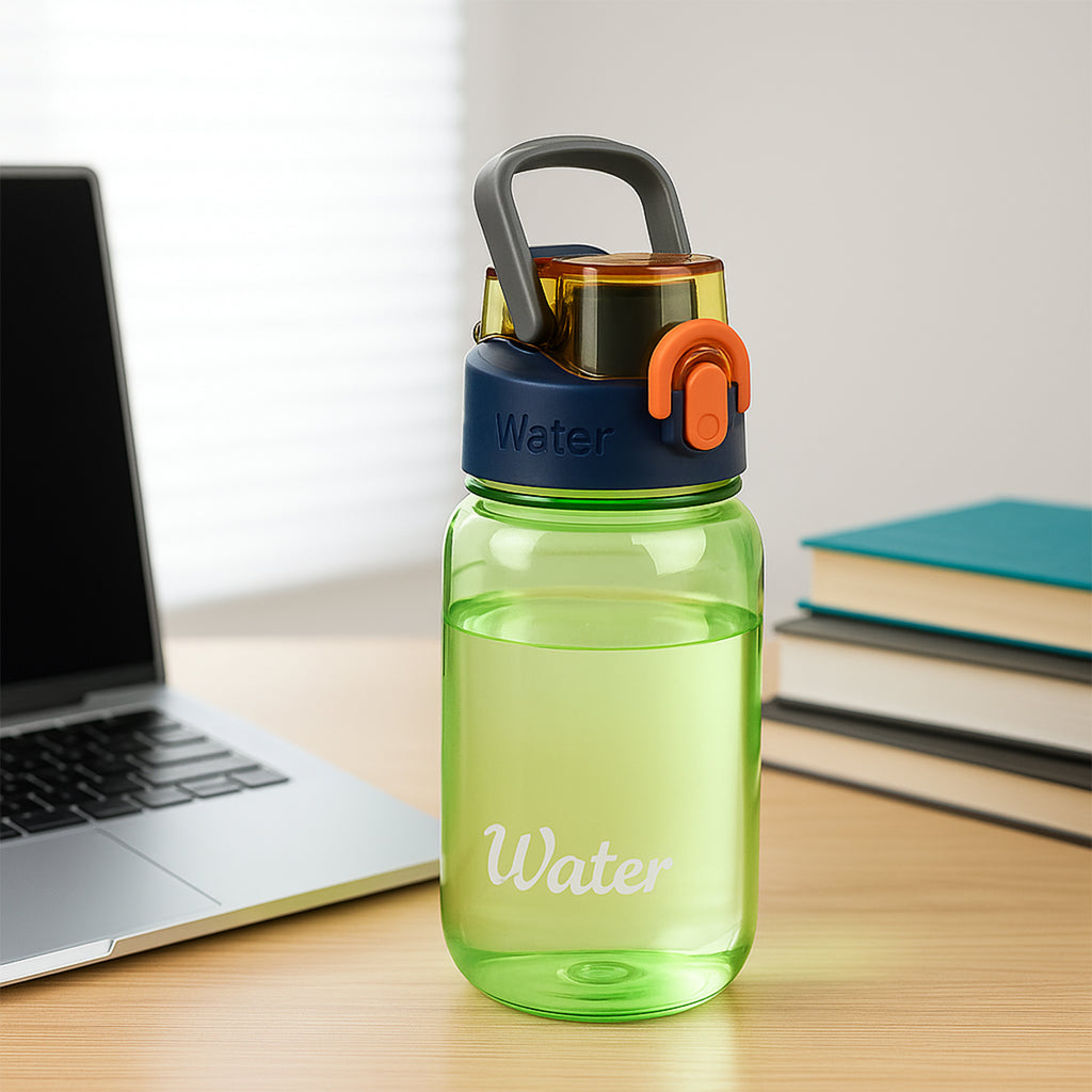 Green Leak-proof Portable Fruit Infuser Water Bottle Approx 600ml (1 Pc)