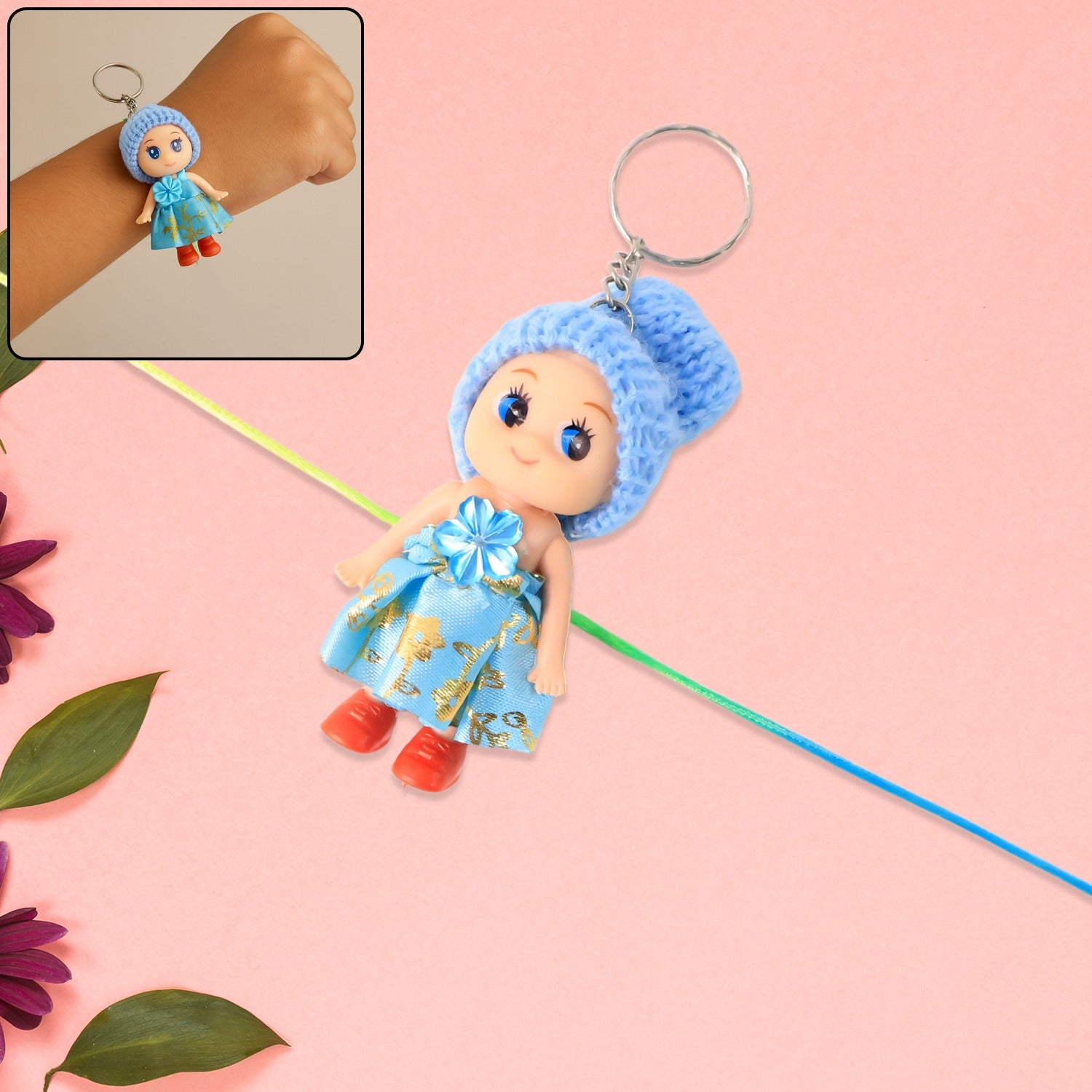 Multifunction Doll Rakhi For Kids  Cute Soft Toy Rakhi With Keychain Use  Decorative Fancy Rakhi Cum Keyring For Boys  Girls