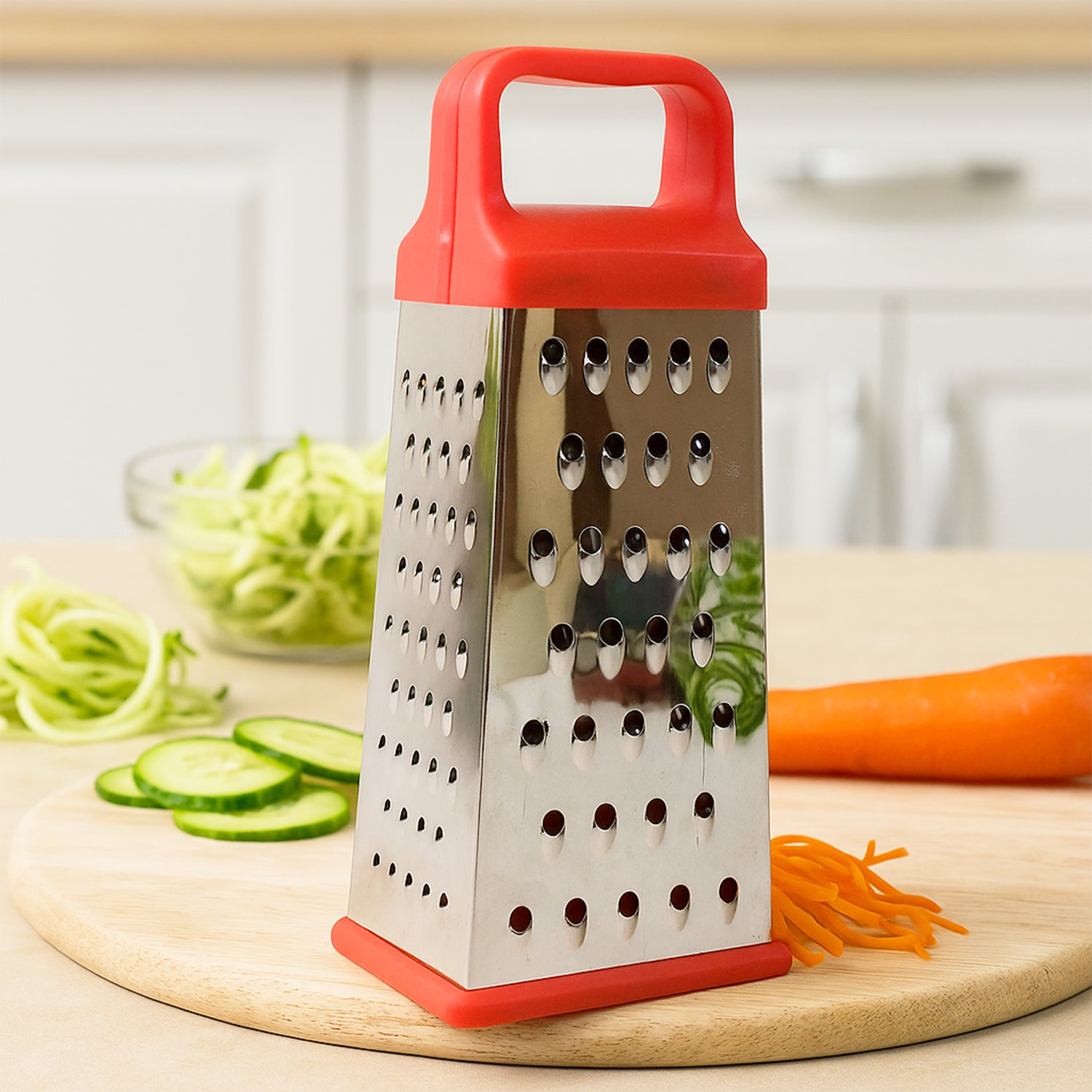 Supermom 5-in-1 Comfort Stainless Steel Grater And Slicer